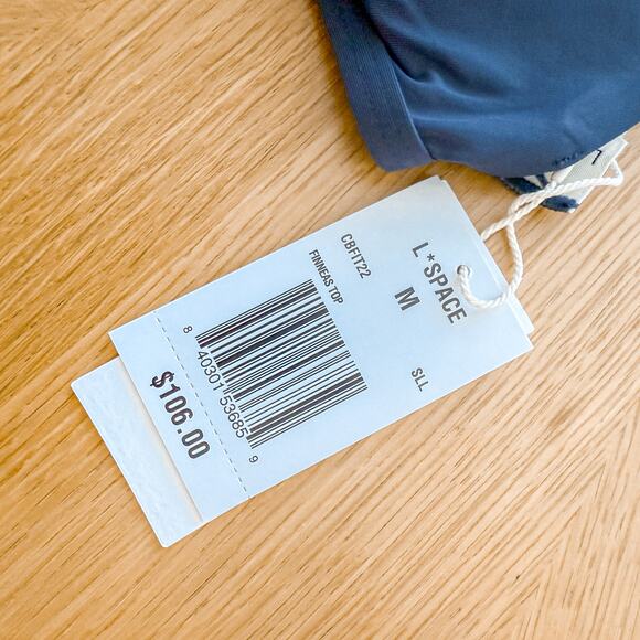 L*Space Bikini Top Womens Medium Finneas Blue Purple Swimwear Colorblock NWT - Picture 3 of 5